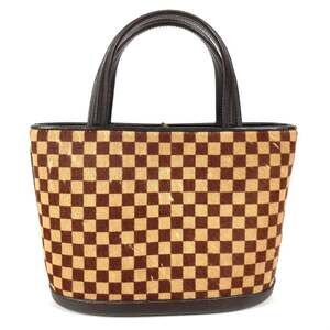 LOUIS VUITTON Brown Damier Leather Tote Bag